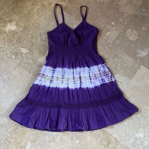 Mileage Purple Tie Dye Summer Dress, Size M